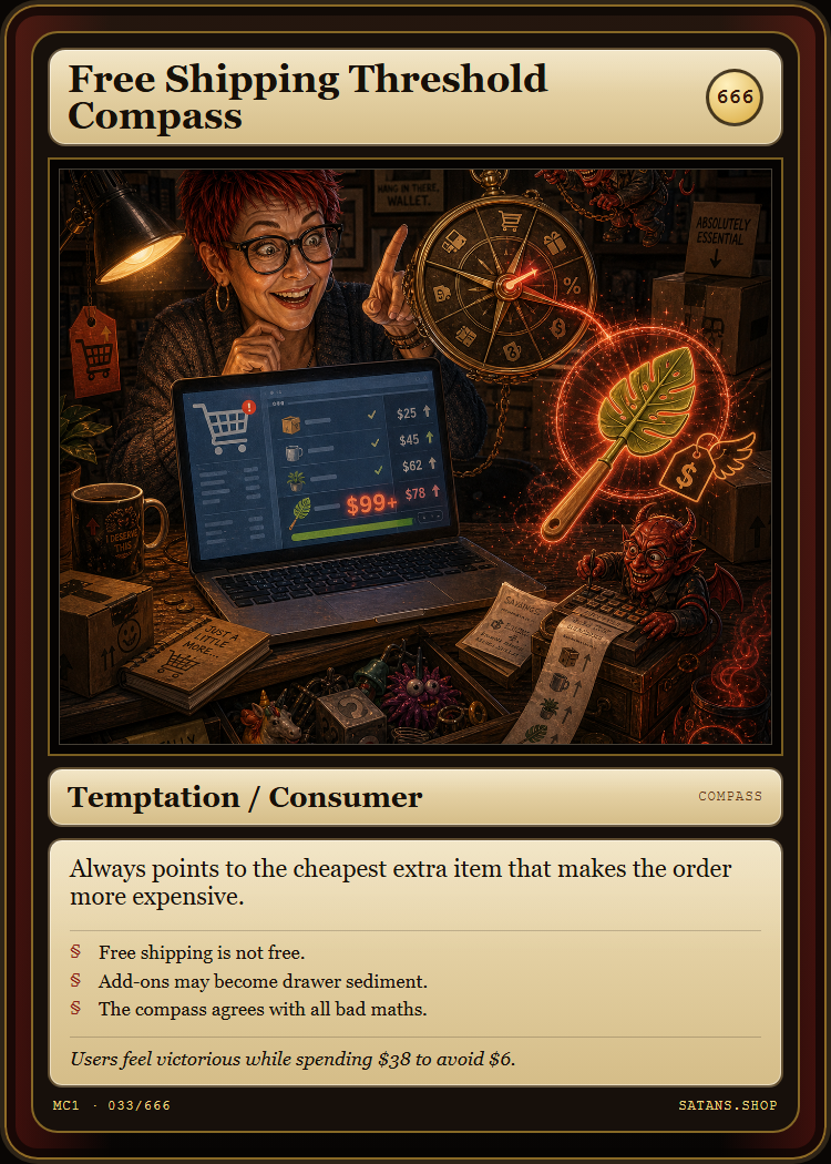 Free Shipping Threshold Compass card