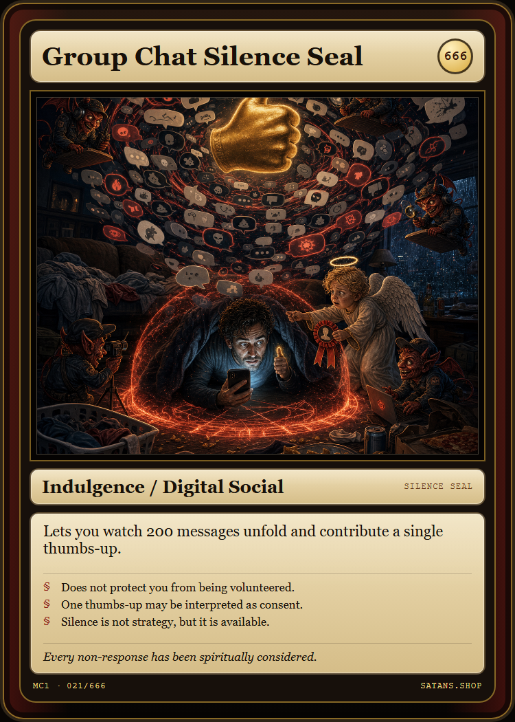 Group Chat Silence Seal card