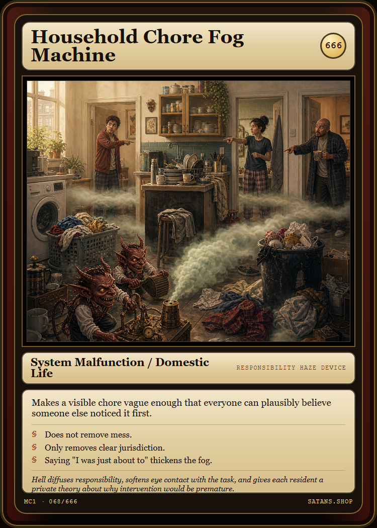 Household Chore Fog Machine card