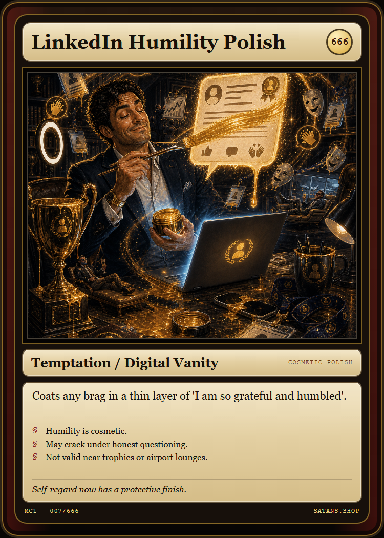 LinkedIn Humility Polish card
