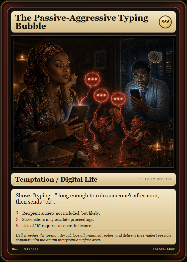 The Passive-Aggressive Typing Bubble card