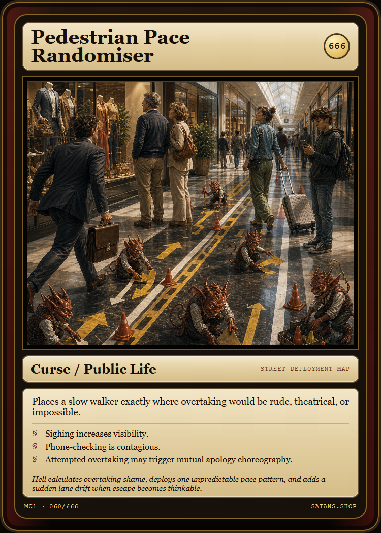 Pedestrian Pace Randomiser card