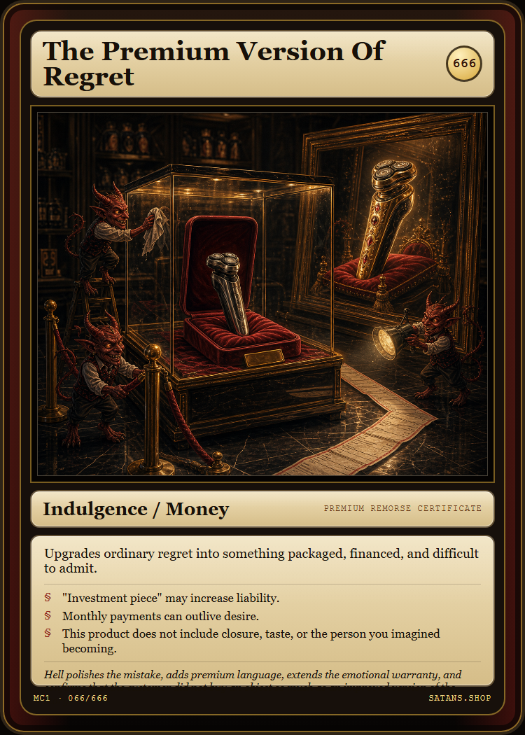 The Premium Version Of Regret card