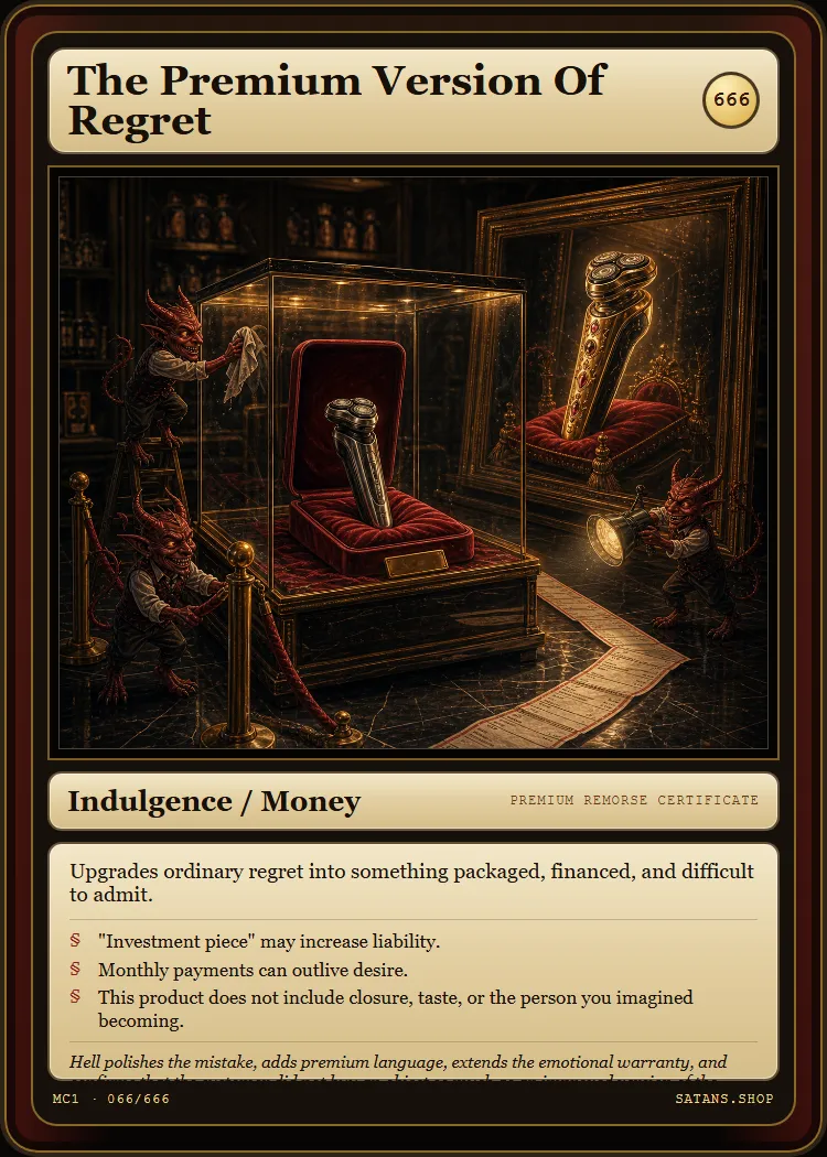 The Premium Version Of Regret infernal product card
