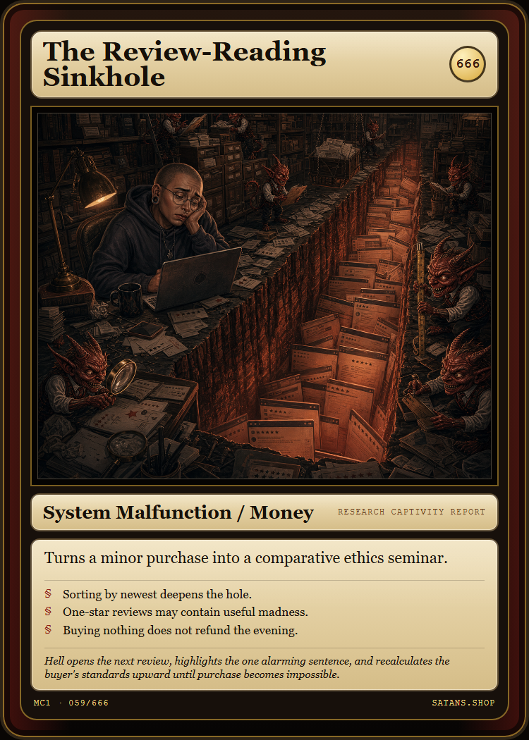 The Review-Reading Sinkhole card