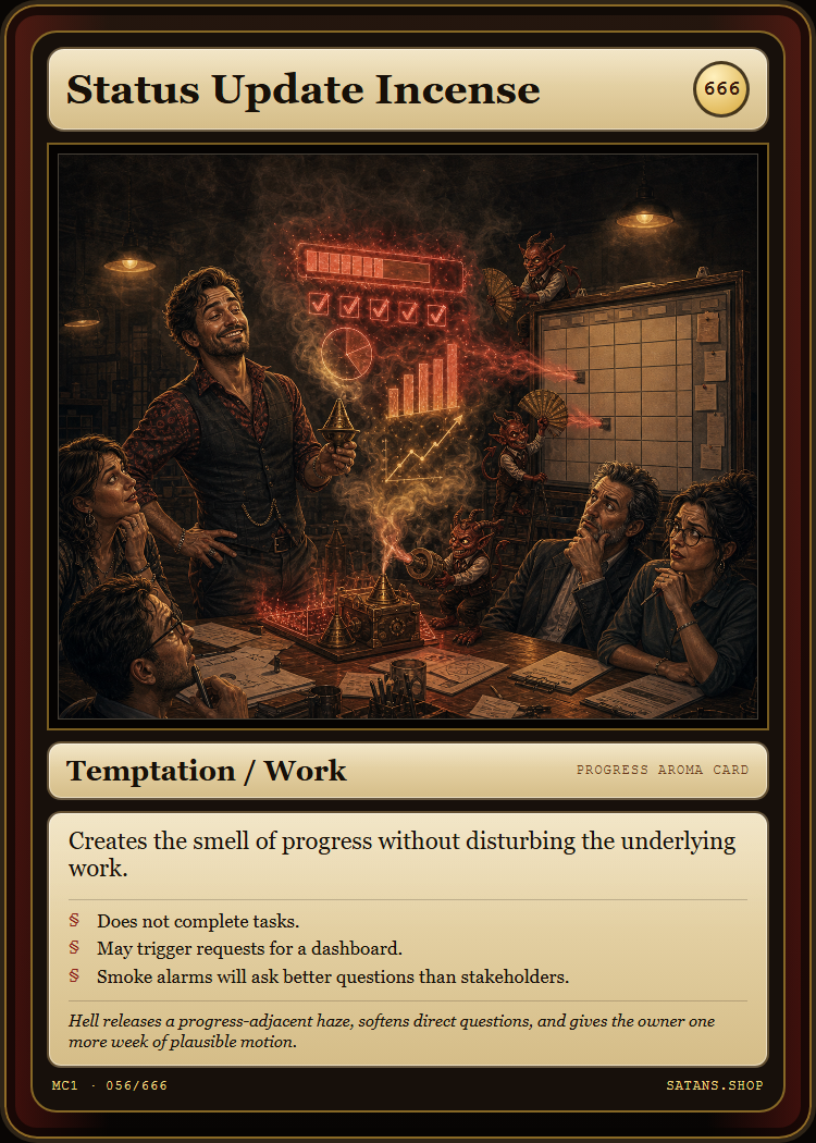Status Update Incense card