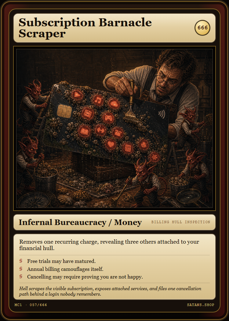 Subscription Barnacle Scraper card