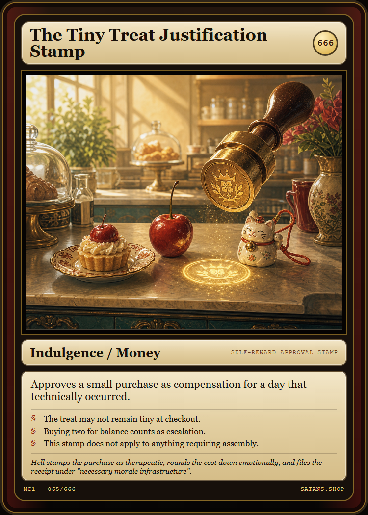 The Tiny Treat Justification Stamp card