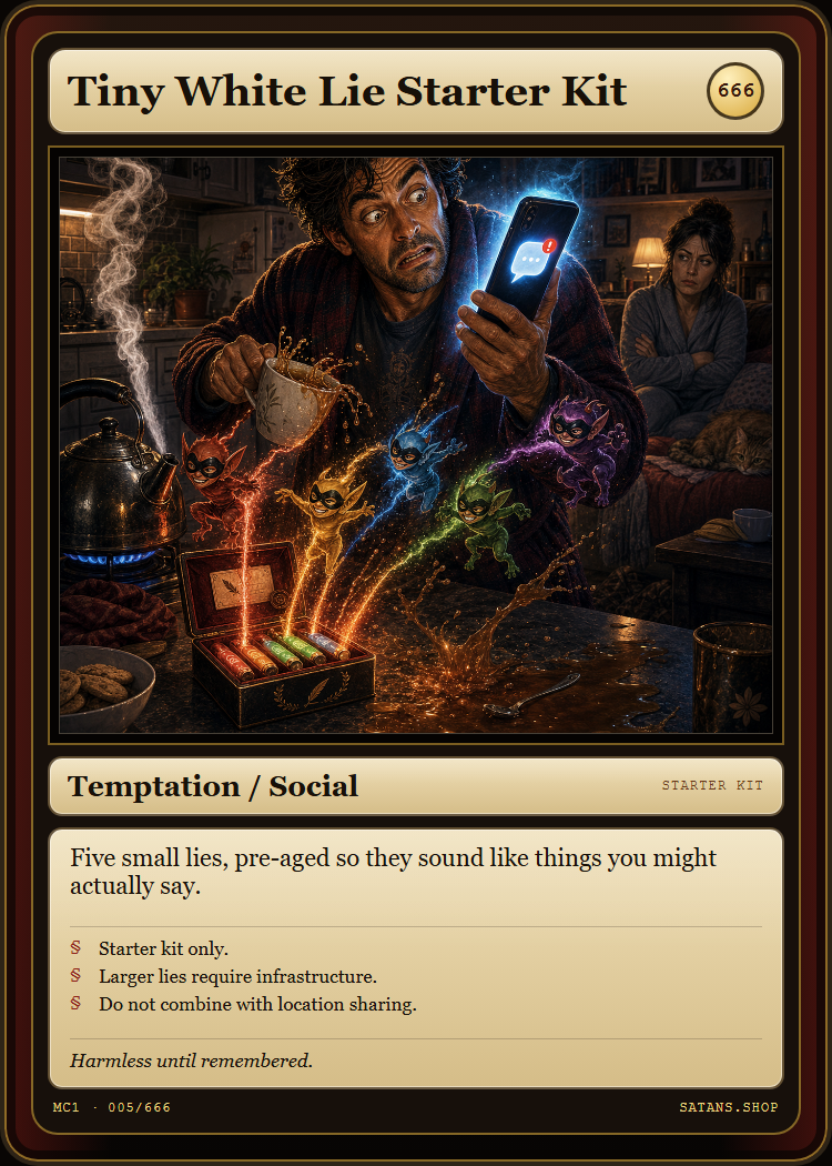 Tiny White Lie Starter Kit card