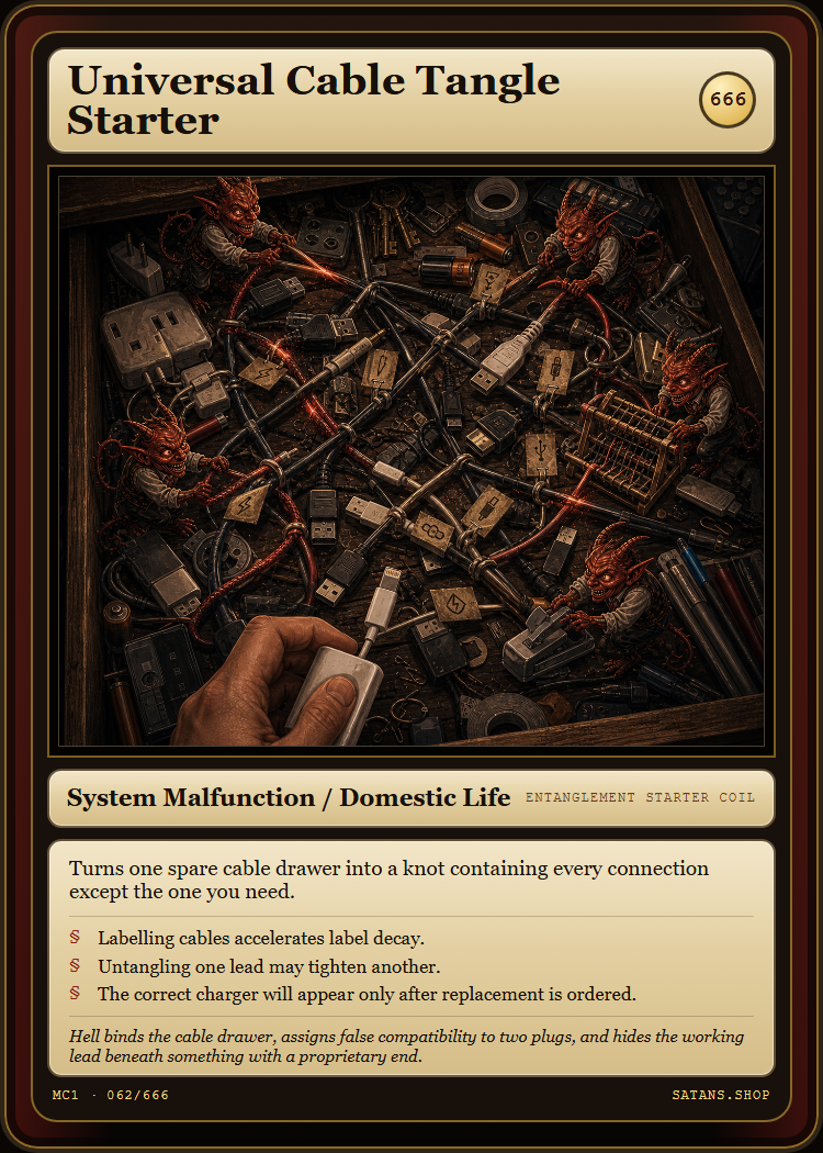 Universal Cable Tangle Starter card