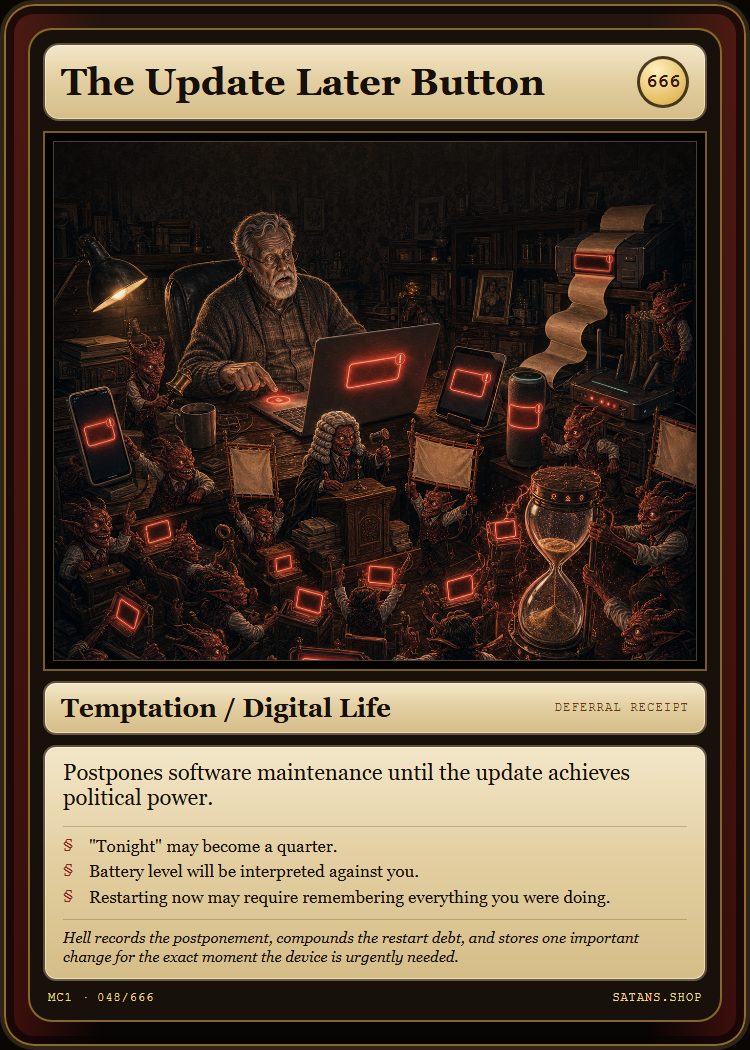The Update Later Button card