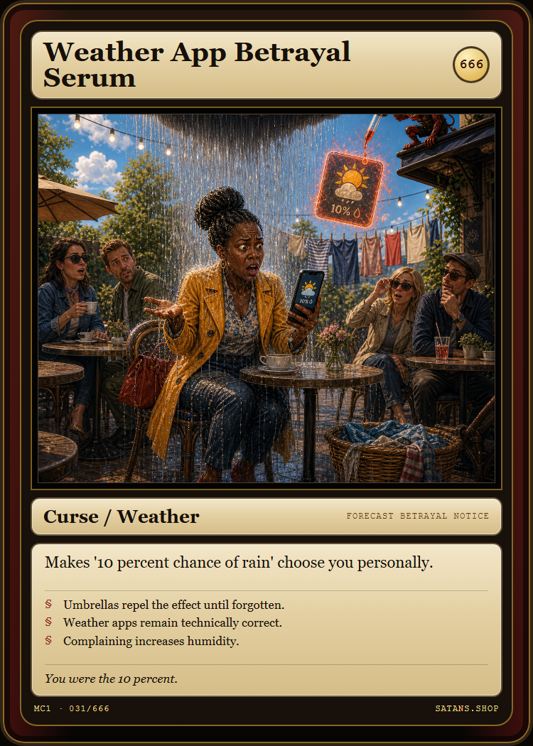 Weather App Betrayal Serum card