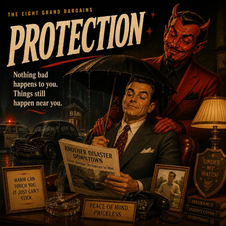 Protection. Nothing bad happens to you. Things still happen near you.