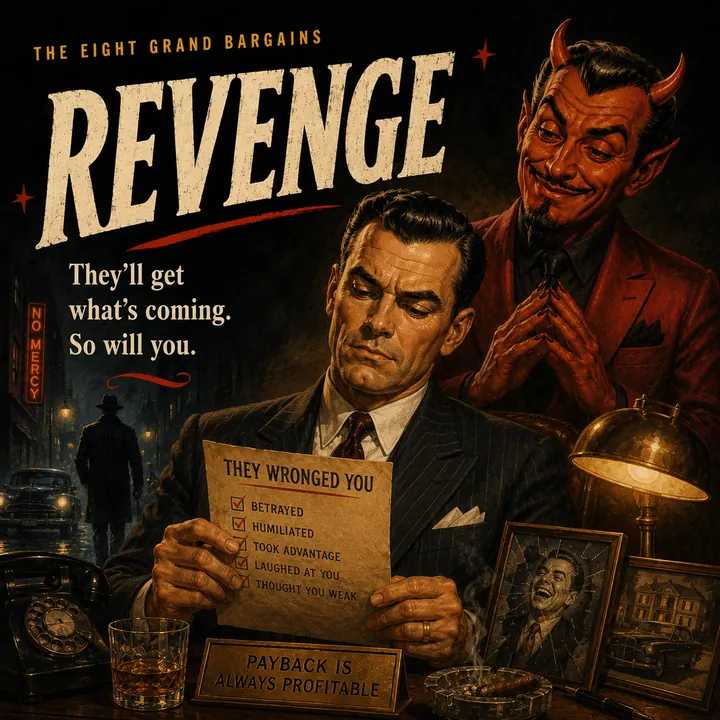 Revenge. They'll get what's coming. So will you.